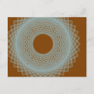 bruine maan stralend wit licht abstracte kunst briefkaart