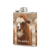 Bruine maatkolf van Alpaca Heupfles (Links)