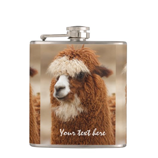 Bruine maatkolf van Alpaca Heupfles (Voorkant)