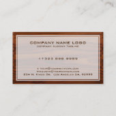 Bruine mahoniehouten textuur visitekaartje (Achterkant)