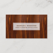 Bruine mahoniehouten textuur visitekaartje (Voorkant)