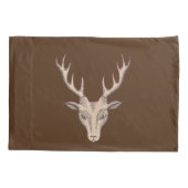 Bruine Mail Hertenkop Zwart geëtst Gezichtsholte Kussensloop (Achterkant-Links)