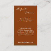 Bruine make-up Artist Palette Brush Visitekaartje (Achterkant)