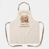 Bruine Mand Zuurdesembrood & Tarwe Bakkerij Schort (Voorkant)