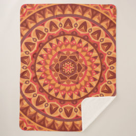 Bruine Mandala Aardse Boho Patroon Gezellig Neutra Sherpa Deken