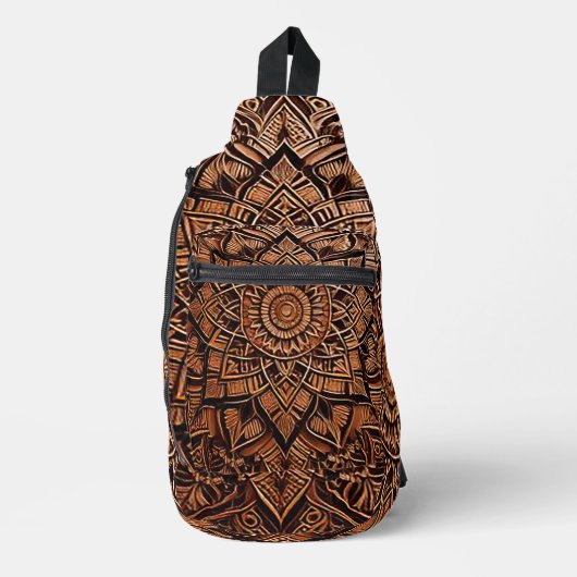 Bruine Mandala   Sling Bag (Voorkant)