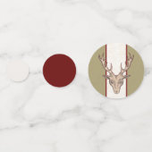 Bruine mannelijke herten hoofd grote gewei tan roo confetti (Achterkanten)