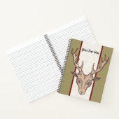 Bruine mannetjeseter Witte tinnen strepen Notitieboek (Binnen)