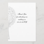 bruine marineblauw lovevogels bruiloft Dank u Bedankkaart (Achterkant)