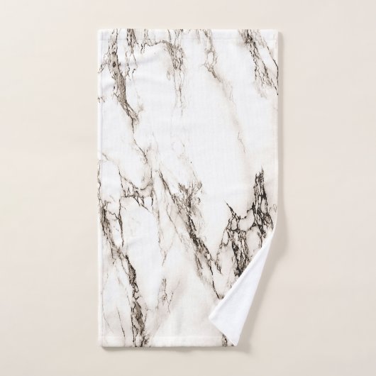 Bruine marmer bad handdoek (Handdoek)