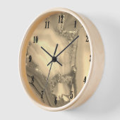 Bruine marmer-klok (Hoek)