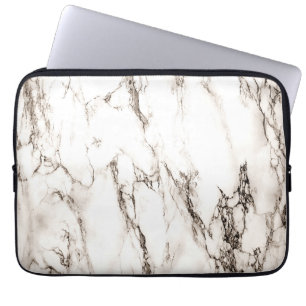 Bruine marmer laptop sleeve