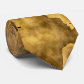 Bruine marmer stropdas (Opgerold)