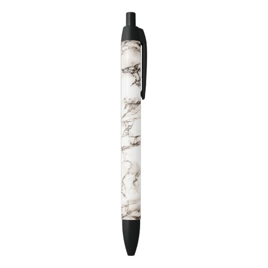 Bruine marmer zwarte inkt pen (Achterkant (Verticaal))