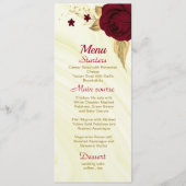 bruine marmerbruiloft menu (Voorkant)