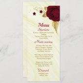 bruine marmerbruiloft menu (Voorkant / Achterkant)