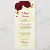 bruine marmerbruiloft menu (Voorkant)