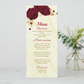 bruine marmerbruiloft menu (Staand voorkant)