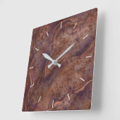Bruine marmeren patroon wandklok (Hoek)