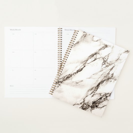 Bruine marmerlook planner (Display)