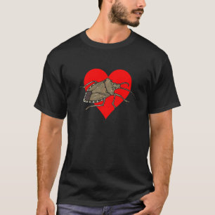 Bruine Marmorated Stink Bug Hart Entomoloog Insect T-shirt