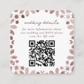 Bruine Marokkaanse Tegels QR Code Bruiloft Informatiekaartje (Voorkant)
