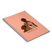 Bruine meisjes spiraal boek notitieboek (Rechterzijde)