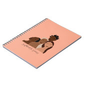 Bruine meisjes spiraal boek notitieboek (Linkerzijde)