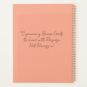 Bruine meisjes spiraal boek planner (Achterkant)