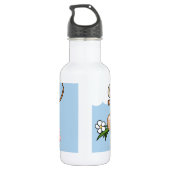 Bruine melkkoe waterfles  (Achterkant)