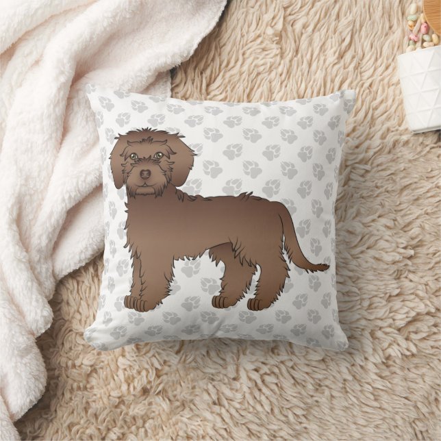 Bruine Mini Goldendoodle Mopshond Cute Cartoon & P Kussen (Deken)