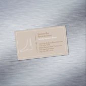 Bruine minimale voetmassage Podiatry Magnetisch Visitekaartje (Voorbeeld)