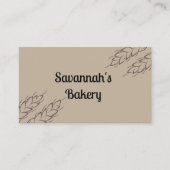 Bruine minimalistische baking whisk bakkerij visitekaartje (Voorkant)