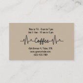 Bruine minimalistische koffiekopjes klantenkaartje (Achterkant)