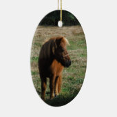 bruine minipaarden keramisch ornament (Rechts)