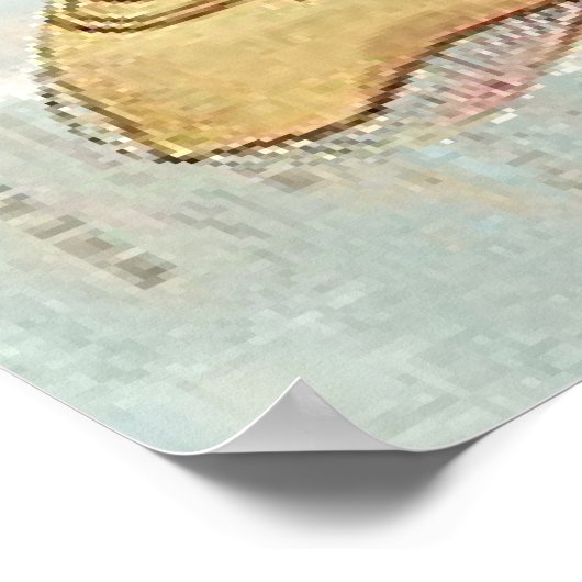 bruine mint groene franse dessert - zoete chocolad poster (Hoek)