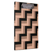 Bruine Mocha Zwarte geometrische rechthoeken Klembord (Rechts)