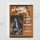 Bruine modder foto moderne verjaardag kaart (Voorkant)