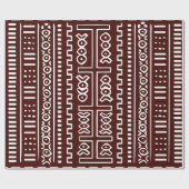 Bruine modderkleding Patroon Cadeaupapier (Vlak)