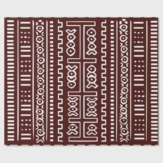 Bruine modderkleding Patroon Cadeaupapier (Vlak)