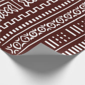 Bruine modderkleding Patroon Cadeaupapier (Hoek)