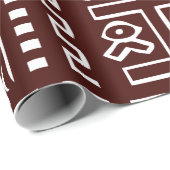 Bruine modderkleding Patroon Cadeaupapier (Rol Hoek)