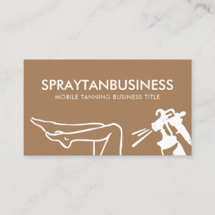 Bruine Moderne Body Tan Spray Visitekaartje