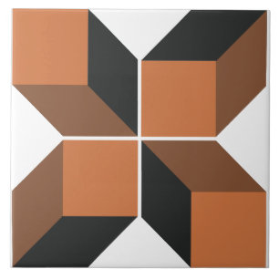 Bruine module 5 grote keramische tegels tegeltje