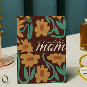 Bruine Moederdag Briefkaart