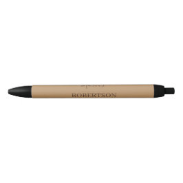 Bruine monogram kalligrafie minimalistische profes zwarte inkt pen