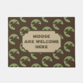 Bruine Moose Circle Pattern Cabine Deurmat (Voorkant)