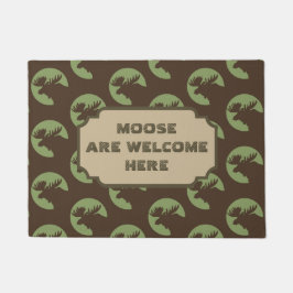Bruine Moose Circle Pattern Cabine Deurmat