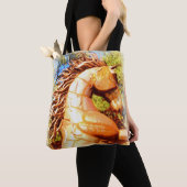 bruine mosterang tote bag (Dichtbij)