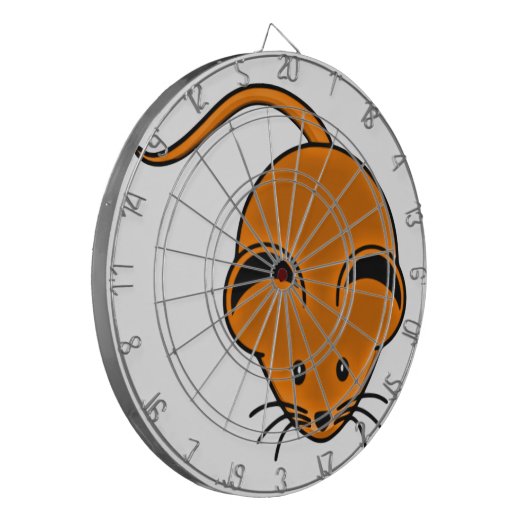 Bruine muis dartbord (Voorkant Links)